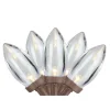 Online 25 Warm White LED C9 Christmas Lights - 16 ft Brown Wire C7 & C9 Lights