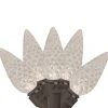 Sale 70 Warm White LED Faceted C6 Christmas Lights - 23 ft Brown Wire C5 & C6 Lights