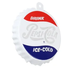 Best 3.25" White and Blue Pepsi-Cola Bottle Cap Logo Cut-Out Christmas Ornament Food & Beverage