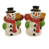 Online 288 White and Orange Friendly Snowman Christmas Taper Candle Rings 1.25" Candle Rings