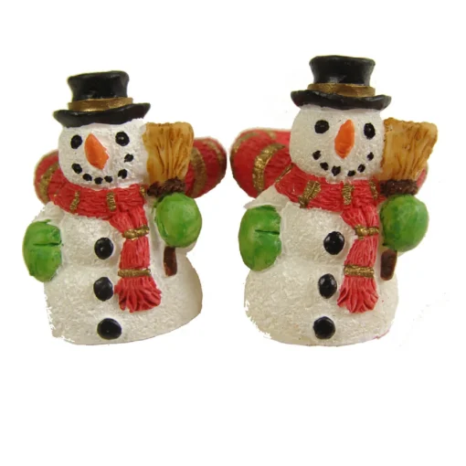 Online 288 White and Orange Friendly Snowman Christmas Taper Candle Rings 1.25" Candle Rings