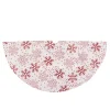 Outlet 20" White and Red Glitter Snowflake Mini Burlap Christmas Tree Skirt Cloth|Metal