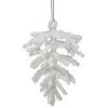 Online 5" White and Silver Glitter Pine Cone Christmas Ornament Novelty