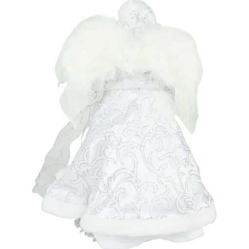 Sale 14" White Angel with Lighted Wings Christmas Tree Topper Angels