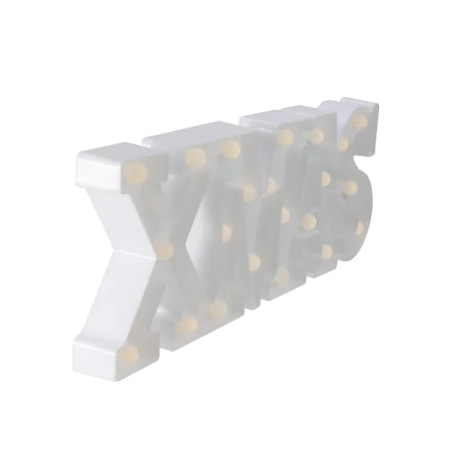 Clearance 18.5" White Battery Operated LED Lighted XMAS Christmas Marquee Sign Wall