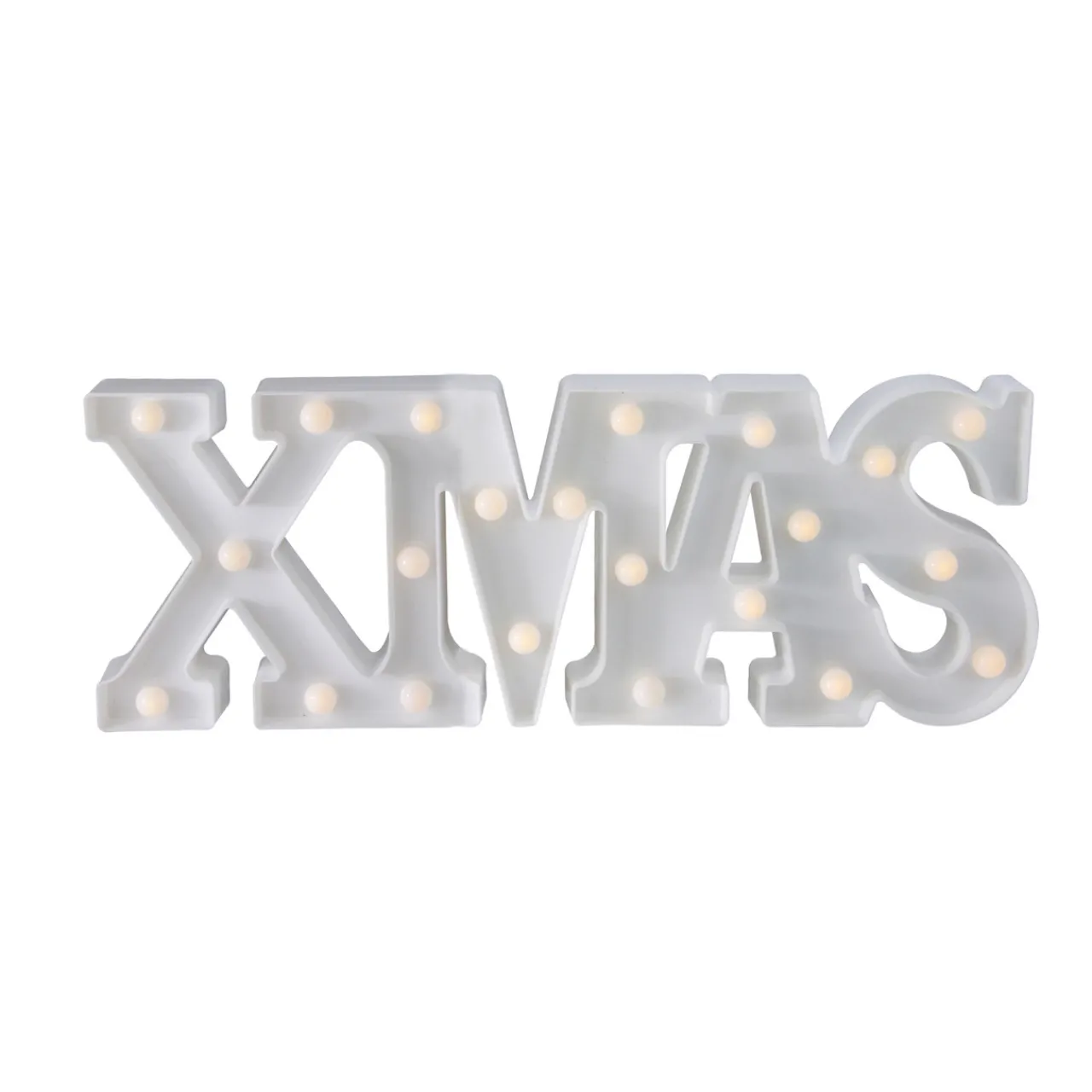 Clearance 18.5" White Battery Operated LED Lighted XMAS Christmas Marquee Sign Wall