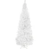 Sale 6.5' White Georgian Pine Slim Artificial Christmas Tree, Unlit Colorful
