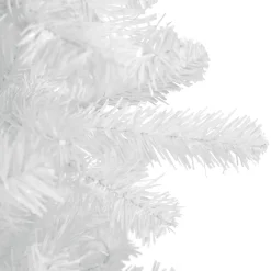 Sale 6.5' White Georgian Pine Slim Artificial Christmas Tree, Unlit Colorful
