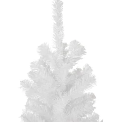 Sale 6.5' White Georgian Pine Slim Artificial Christmas Tree, Unlit Colorful