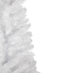 Sale 6.5' White Georgian Pine Slim Artificial Christmas Tree, Unlit Colorful