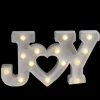 12.75" White "JOY" LED Christmas Marquee Wall Sign Wall