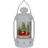 Sale 9" White Lantern Christmas Snow Globe with Red Truck and Trees Lanterns