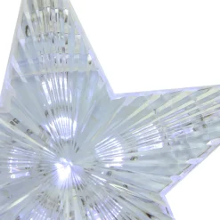 3 White LED Cascading Snowfall Star Christmas Lights - 2 ft Clear Wire Novelty