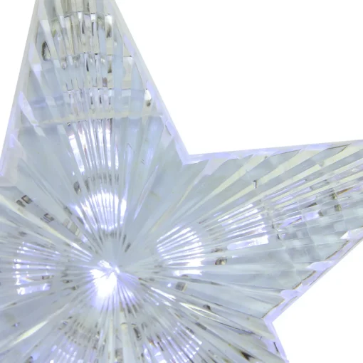 3 White LED Cascading Snowfall Star Christmas Lights - 2 ft Clear Wire Novelty
