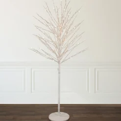 Sale 5' White LED Lighted Christmas Twig Tree - Warm White Lights Twig & Birch