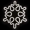 Clearance 15" White LED Lighted Neon Style Snowflake Christmas Window Silhouette Window