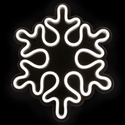 Clearance 15" White LED Lighted Neon Style Snowflake Christmas Window Silhouette Window