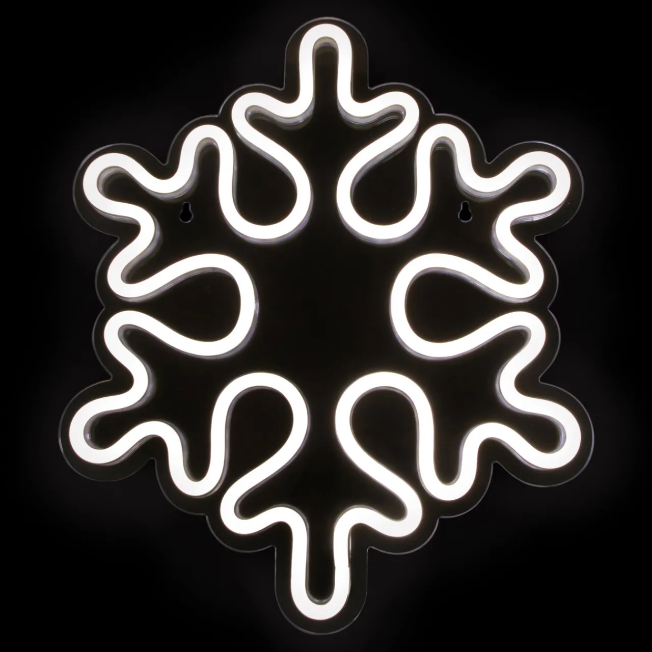 Clearance 15" White LED Lighted Neon Style Snowflake Christmas Window Silhouette Window