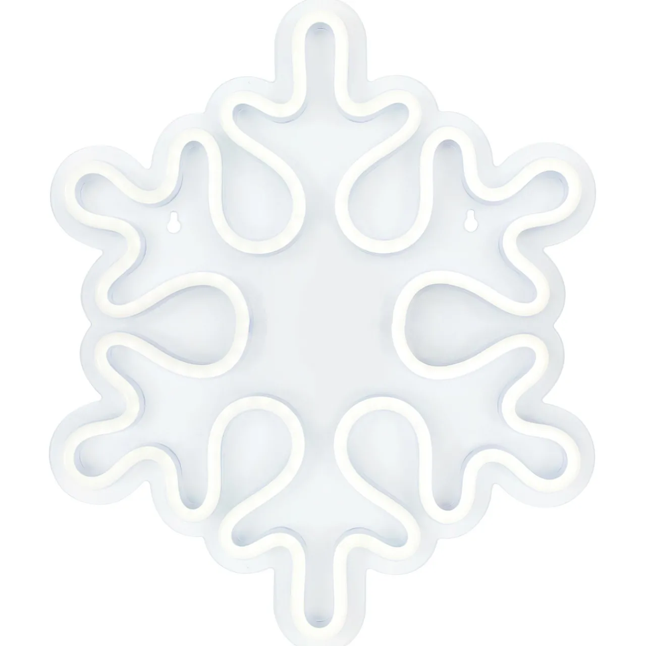 Clearance 15" White LED Lighted Neon Style Snowflake Christmas Window Silhouette Window