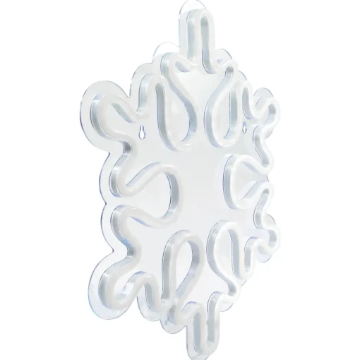 Clearance 15" White LED Lighted Neon Style Snowflake Christmas Window Silhouette Window
