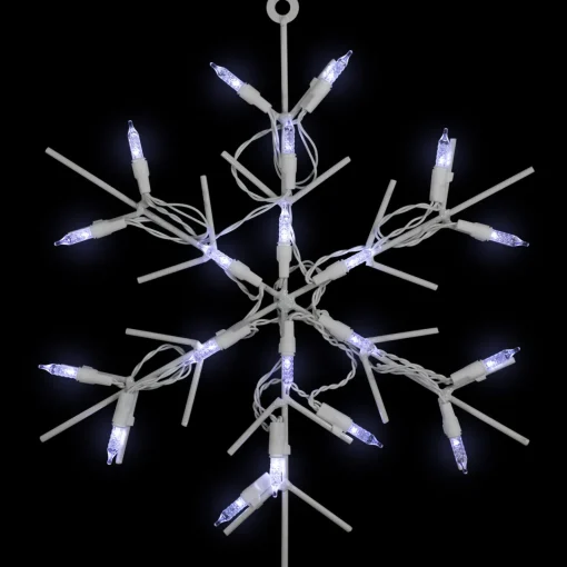 Best 13" White LED Lighted Snowflake Christmas Window Silhouette Window