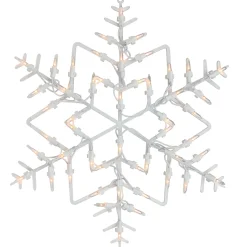 Sale 16" White Lighted Snowflake Christmas Window Silhouette Window