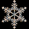 Sale 15.5" White Lighted Snowflake Christmas Outdoor Window Silhouette Window