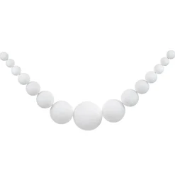 Clearance 6' White Shiny and Matte Shatterproof Ball Christmas Swag Unlit Swags