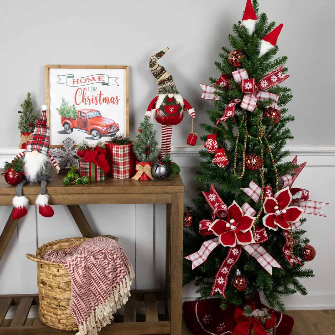 Clearance 5' Winona Fir Artificial Wall Christmas Tree, Unlit Wall Trees