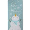 Sale 24" Wooden 'Let It Snow' Snowman Hanging Christmas Wall Sign Wall