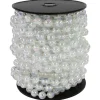 Online 33' x .5" Clear Iridescent Beaded Artificial Christmas Garland, Unlit Beaded