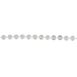 Online 33' x .5" Clear Iridescent Beaded Artificial Christmas Garland, Unlit Beaded