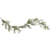 5' x 7" Artificial Christmas Garland with Frosted Foliage and Berries, Unlit Unlit