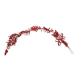 Outlet 6' x 8" Burgundy Red Berry Artificial Christmas Garland- Unlit Unlit