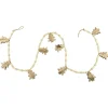 New 6' x 3" Christmas Trees and Beads Wooden Garland Unlit