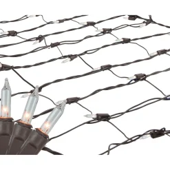 New 2' x 8' Clear Mini Net Style Tree Trunk Wrap Christmas Lights - Brown Wire 406400 Novelty
