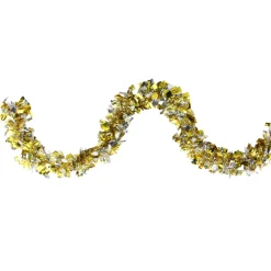 Online 12' x 4" Gold and Silver Boa Wide Cut Tinsel Christmas Garland - Unlit Colorful
