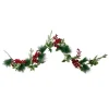 5' x 5" Holly and Pine Springs Artificial Christmas Garland - Unlit Pre Decorated