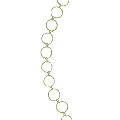 Discount 5' x 1.75" Lime Green Glittered Round Ring Chain Artificial Christmas Garland - Unlit Unlit