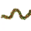 Discount 12' x 4" Metallic Gold, Red and Green Wide Cut Tinsel Christmas Garland - Unlit Colorful