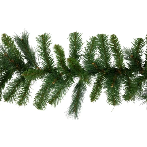 Online 9' x 12" Mixed Green Beaver Pine Artificial Christmas Garland, Unlit Unlit