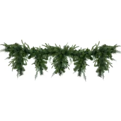 Sale 6' x 18" Mixed Pine Artificial Christmas Icicle Garland, Unlit Pre Decorated