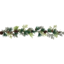 Discount 5' x 6" Pine Cone and Cedar Artificial Christmas Garland, Unlit Unlit