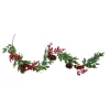 Clearance 5' x 4.75" Pine Springs, Berries and Pine Cones Artificial Christmas Garland - Unlit Pre Decorated