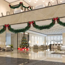 Clearance 25' x 20" Pre-Lit Buffalo Fir Artificial Christmas Garland - Multi-Color LED Lights Pre Lit