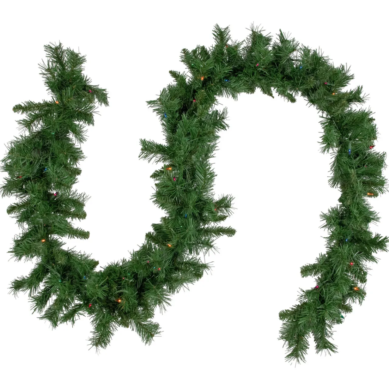 Clearance 9' x 10" Pre-Lit Chatham Pine Artificial Christmas Garland, Multi-Color Lights Pre Lit