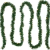 Best 18' x 3" Pre-Lit Pine Artificial Christmas Garland, Warm White LED Lights Pre Lit