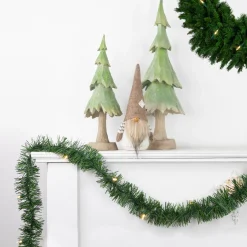 Best 18' x 3" Pre-Lit Pine Artificial Christmas Garland, Warm White LED Lights Pre Lit