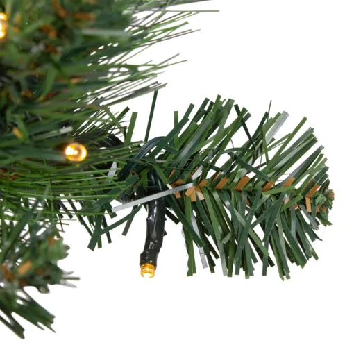Discount 6' x 12" Pre-Lit Plaid Bows and Red Berries Artificial Christmas Garland - Warm White Lights Pre Lit