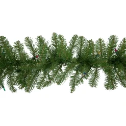 Discount 9' x 10 Pre-Lit Rockwood Pine Artificial Christmas Garland, Multi Lights Pre Lit